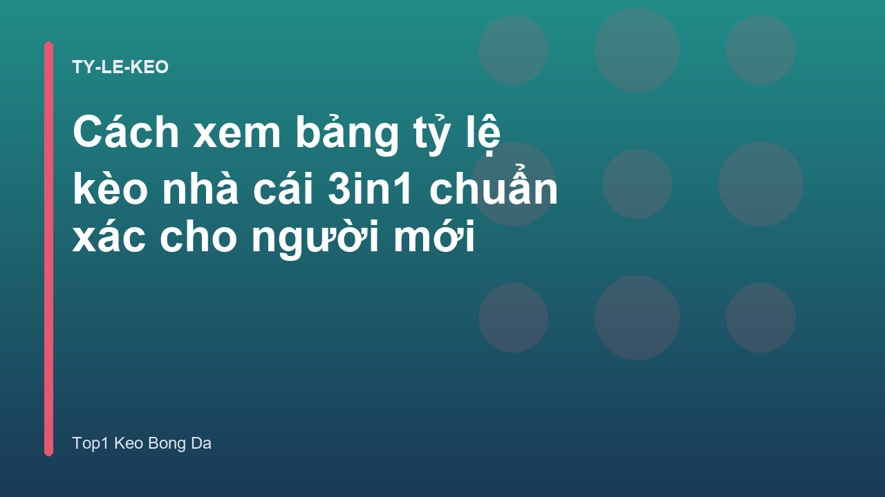 Read more about the article Cách xem bảng tỷ lệ kèo nhà cái 3in1 chuẩn xác cho người mới