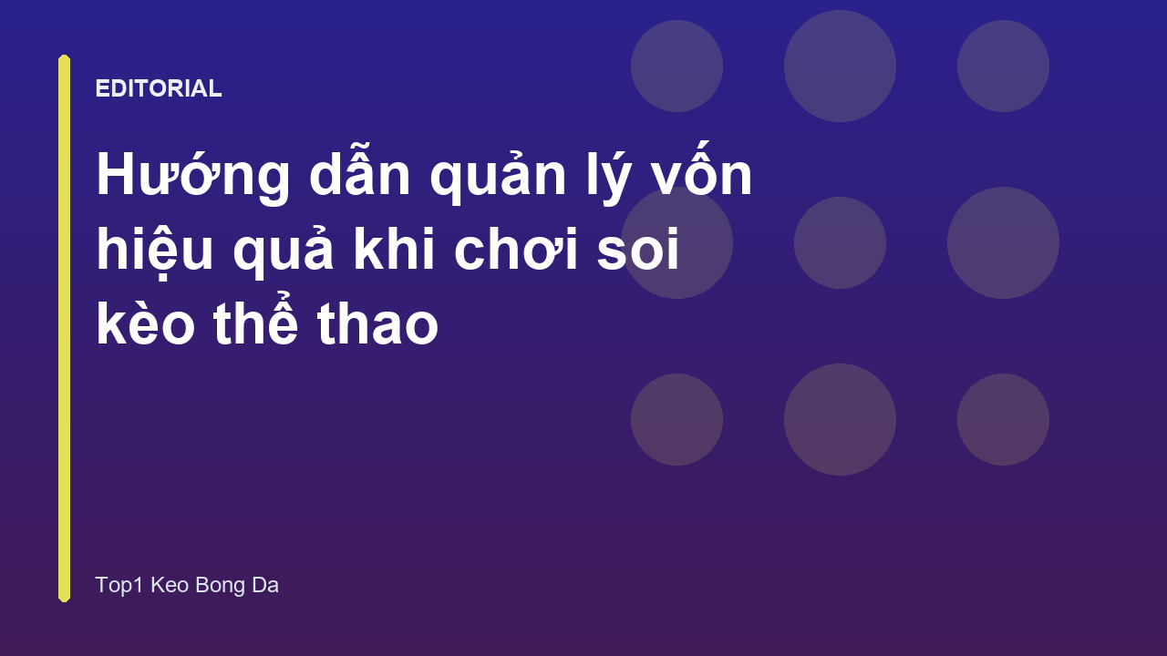 Biểu đồ quản lý vốn soi kèo thể thao